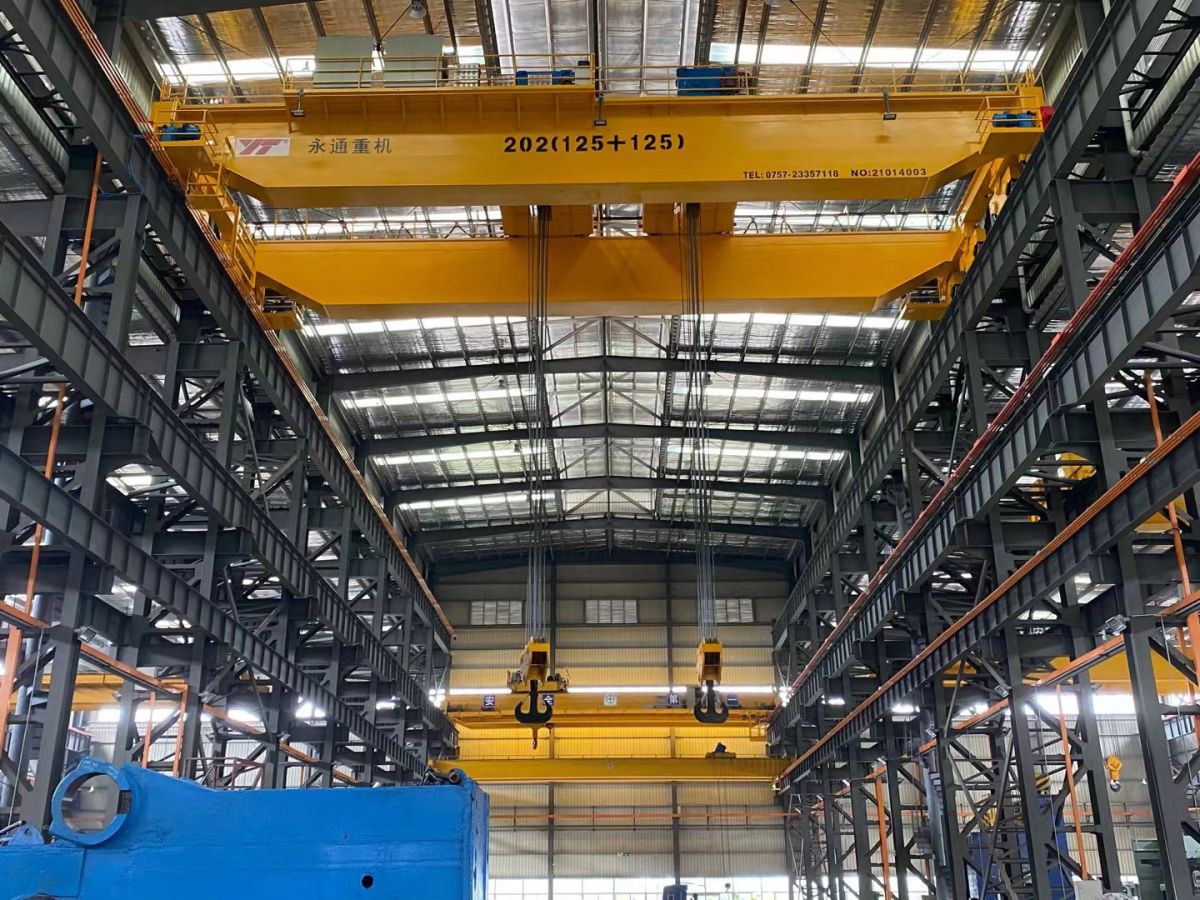 廣東勝龍核電配件202t(125+125)t(雙小車)通用橋式起重機